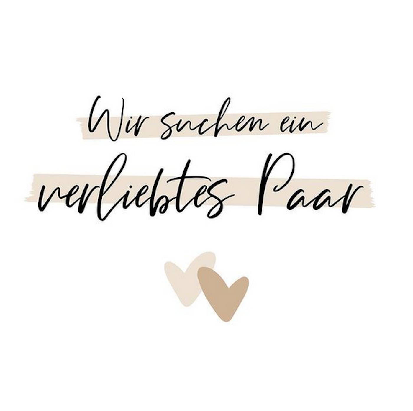 wir suchen ein verliebtes Paar